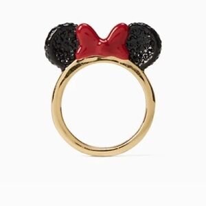Kate Spade Red and Black Minnie Mouse Ring Size 7